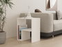 Hanah Home Mesa Auxiliar Yepa Blanca con Estantes, Diseño Moderno Escandinavo, Tablero Melamina 18mm, Blanco